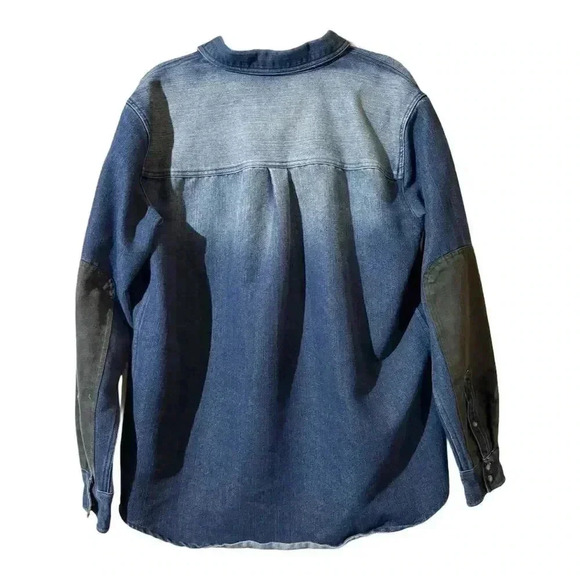 Legendary Whitetails Denim Button Shirt Shacket L Long Sleeve Utility Workwear - Picture 4 of 8